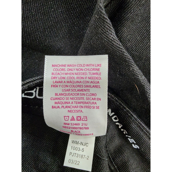 No Boundaries Stretch Mid Rise‎ Skinny Jeans Black Denim Womens Juniors Size 1 - Picture 7 of 7